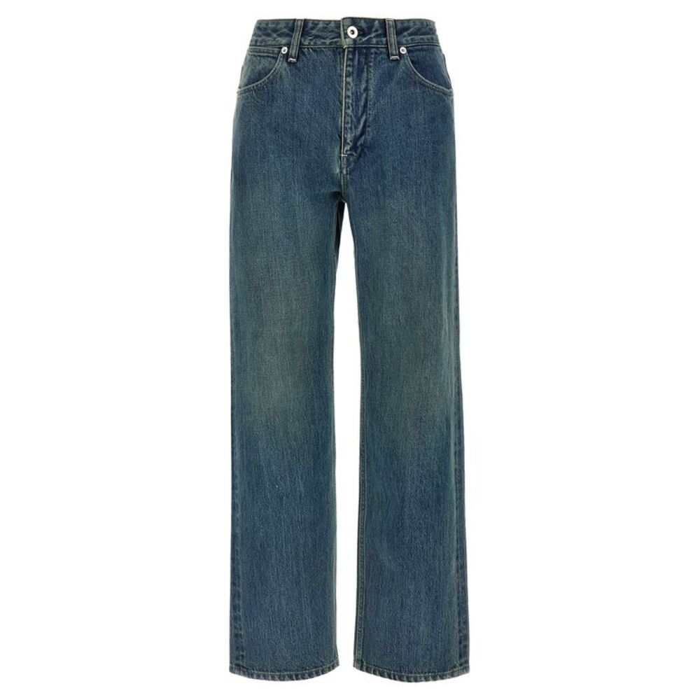 Jil Sander Blue Cotton Slim Fit Women's Jeans